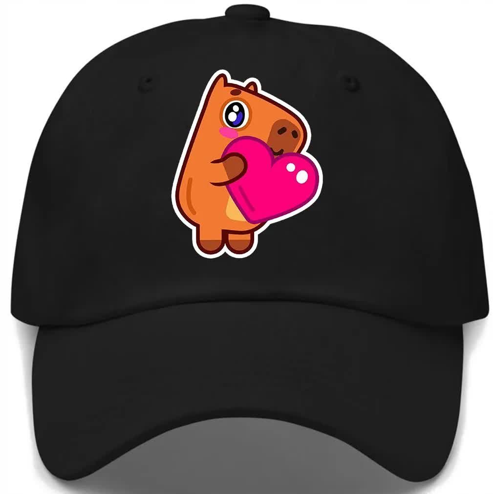 Czapka Z Daszkiem Dziecięca CUTE CAPIBARA Czarny Na Lato Różne Wzory