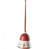 Siekacze tarki i szatkownice - Villeroy Boch Toy's Delight dekoracja choinkowa dzwonek, porcelana, czerwony/biały/złoty 14-8659-6852 - miniaturka - grafika 1