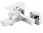 Baterie wannowe i prysznicowe - Caro chrom wannowa łazienkowa kwadratowa cubic - miniaturka - grafika 1