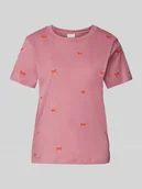 Koszulki i topy damskie - T-shirt z wyhaftowanym motywem model ‘CAMINO’ - miniaturka - grafika 1