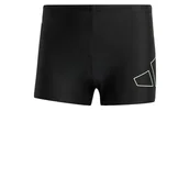 Kąpielówki męskie - adidas Męskie bokserki do pływania Big Bars, 30, czarne, Czarny, 152 - miniaturka - grafika 1