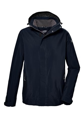 killtec Męska kurtka funkcyjna/kurtka outdoorowa z odpinanym kapturem KOS 87 MN JCKT_XENIOS, granatowa, XL, 43281-000