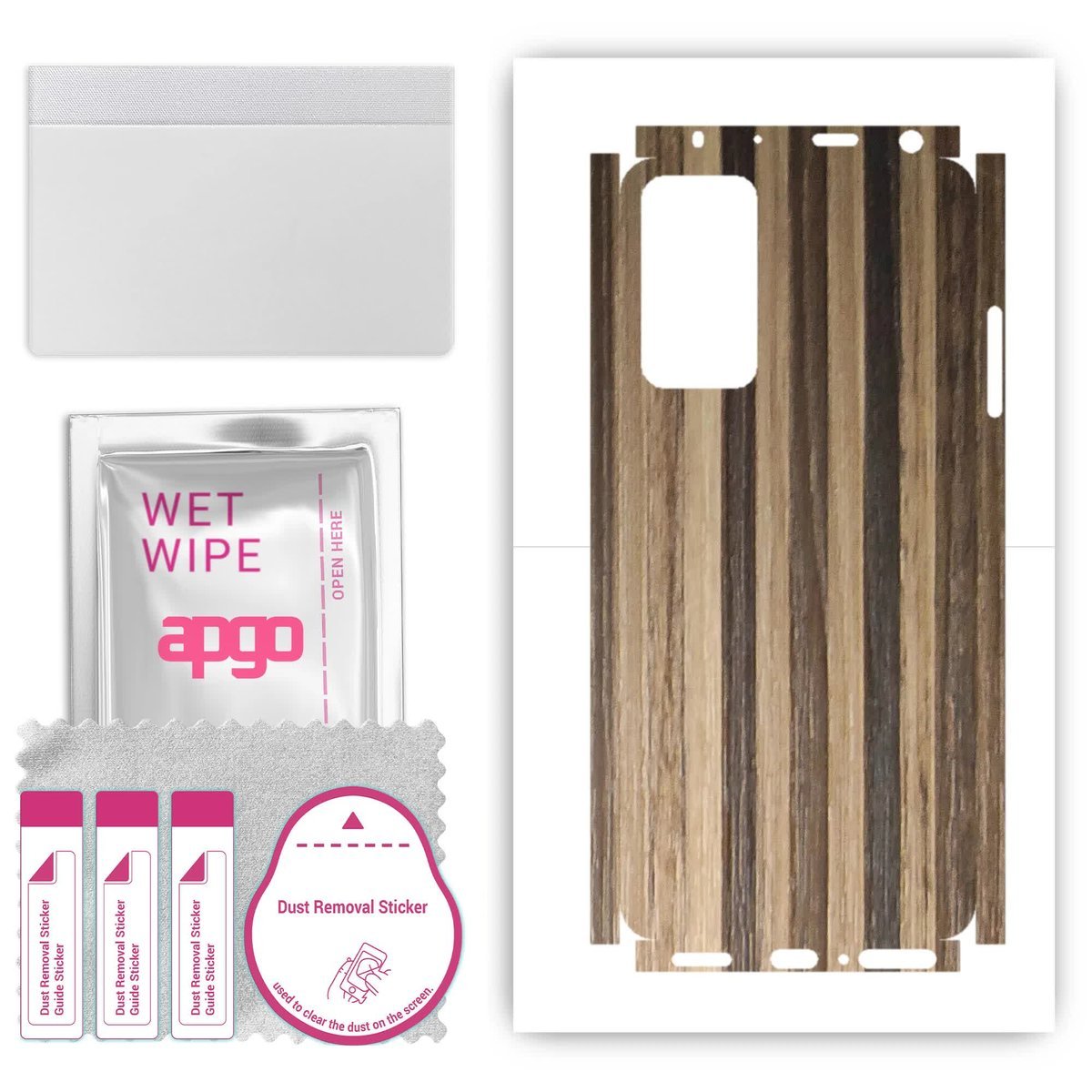 Folia naklejka skórka strukturalna na TYŁ+BOKI do Xiaomi Redmi Note 12 Pro 4G - Drewno Paski Mix - apgo SKINS