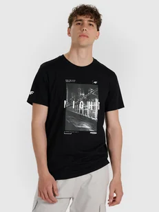 4F T-shirt regular z nadrukiem męski - czarny L - Koszulki męskie 4F T-shirt regular z nadrukiem męski - czarny L - Koszulki męskie - miniaturka - grafika 1