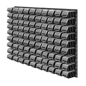 Pozostałe wyposażenie warsztatu - Tablica warsztatowa Lokke 90 elementów 116 x 78 cm, czarna - miniaturka - grafika 1