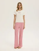 Piżamy damskie - Piżama damska Obsession Bloovii kremowy, czerwony M - miniaturka - grafika 1