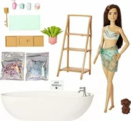 Lalki dla dziewczynek - "Zestaw Barbie Kolorowa Kąpiel - Hkt93 - Lalka Szatynka, Szczeniaczek, Mydło" - miniaturka - grafika 1