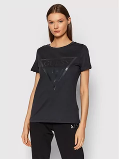 Koszulki i topy damskie - Guess T-Shirt V2RI13 K8HM0 Czarny Regular Fit - grafika 1
