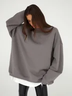 Koszulki i topy damskie - COOL GREY SWEATSHIRT - MADE BY US - miniaturka - grafika 1