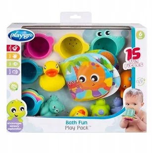 Playgro zestaw do zabawy w wannie kubeczki książczka 15 el. - Maty edukacyjne - miniaturka - grafika 1