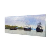 Tablice i flipcharty - Ścienny panel Niebo statki dzień chmury 125x50 cm - miniaturka - grafika 1