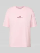 Koszulki i topy damskie - T-shirt o kroju oversized z czystej bawełny model ‘KINNA’ - miniaturka - grafika 1