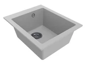 Zlewozmywaki - Miraggio Hanoi 410 Zlewozmywak kompozytowy jednokomorowy 41x50,5 cm biały 0000077 - miniaturka - grafika 1