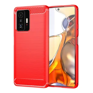 Pokrowiec König Design kompatybilny z plastikowym, miękkim etui na telefon Xiaomi 11T - Etui na telefon w kolorze czerwonym - Etui i futerały do telefonów - miniaturka - grafika 1