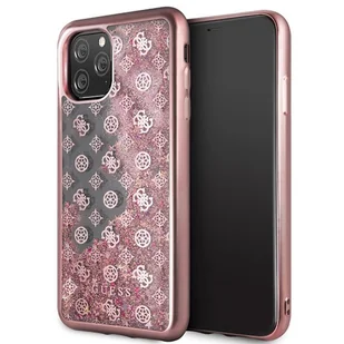 Guess 4G Peony Liquid Glitter - Etui iPhone 11 Pro Max różowy - Etui i futerały do telefonów - miniaturka - grafika 1