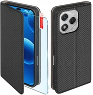 Etui i futerały do telefonów - Etui z klapką do Honor 400 Lite Zamykane Czarne Futerał + Szkło 9H - miniaturka - grafika 1