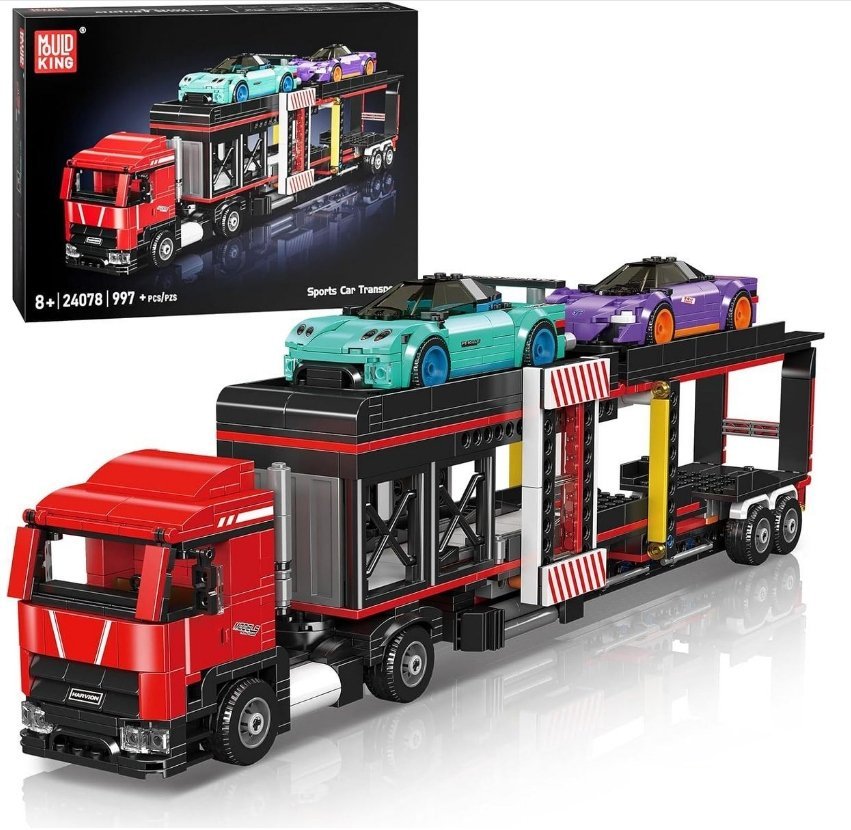 Klocki Mould King 24078 Laweta z Sportowymi Samochodami 997 el.