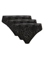 Majtki damskie - Calvin Klein Stringi w 3-paku Kobiety czarny jednolity, S - miniaturka - grafika 1