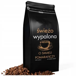 Kawa ziarnista 1kg ŚWIEŻO PALONA 100% Arabica smakowa POMARAŃCZOWA - Cappuccino i kawy smakowe - miniaturka - grafika 1