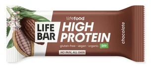 BATON PROTEINOWY Z CZEKOLADĄ RAW BEZ DODATKU CUKRÓW BEZGLUTENOWY BIO 40 g - LIFEFOOD - Batoniki - miniaturka - grafika 1