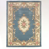 Dywany - Niebieski wełniany dywan Flair Rugs Aubusson, 75x150 cm - miniaturka - grafika 1