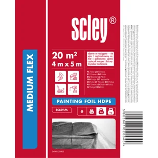 Folia Scley 4 x 5 m HDPE Medium Flex 0,01 mm - Folie i taśmy malarskie - miniaturka - grafika 1