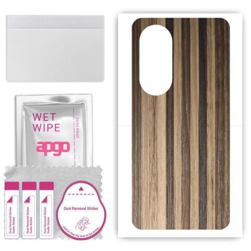 folia naklejka skórka strukturalna na TYŁ do Oppo A1s 5G - Drewno Paski Mix - apgo SKINS