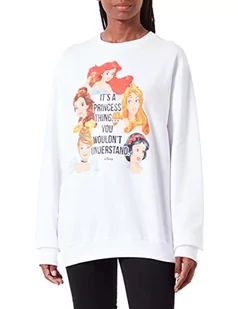 Disney Damska bluza A Princess Thing, biały, L - Bluzy damskie - miniaturka - grafika 1
