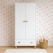 Szafy i szafki dla dzieci - Szafa Lumi biała dwudrzwiowa - miniaturka - grafika 1