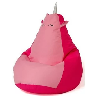Pufa worek GO GIFT Jednorożec 1 Różowy/jasnoróżowy L 105 x 80 cm | Bezpłatny transport - Fotele i pufy dla dzieci - miniaturka - grafika 1