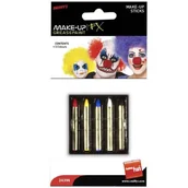 Dodatki do strojów karnawałowych - Smiffys Kredki do makijażu 5 szt. kolory czerwony żółty niebieski czarny biały 24396 - miniaturka - grafika 1