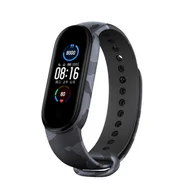 Akcesoria do smartwatchy - Silikonowa Opaska Do Xiaomi Mi Band 6 / Mi Band 5 Moro Szary - miniaturka - grafika 1