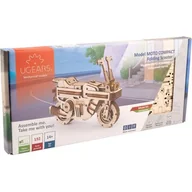 Zabawki konstrukcyjne - Ugearsmodels Moto Compact skuter - model mechaniczny do składania - fornir - 192 elementy - Ugearsmodels UGE-20865 - miniaturka - grafika 1