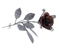 Figurki dekoracyjne - Metalowa figurka-stojak Róża z kolcami - miniaturka - grafika 1