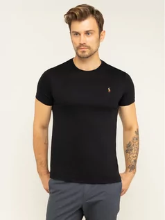 Koszulki męskie - Ralph Lauren Polo T-Shirt 710740727 Czarny Custom Slim Fit - grafika 1
