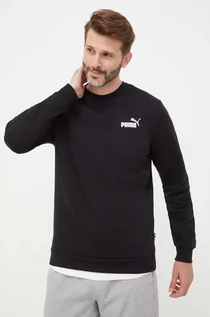 Bluzy męskie - Puma bluza męska kolor czarny gładka - grafika 1