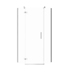 Kabina prysznicowa Cersanit Jota 90x90 pięciokątna chrom transparentne lewa S160-014 - Kabiny prysznicowe - miniaturka - grafika 1