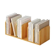 Podpórki do książek - Półka na książki nadstawka na biurko podpórka do książek odcienie brązu - miniaturka - grafika 1