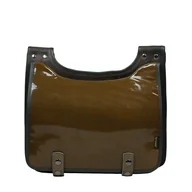 Torebki damskie - Torba skórzana Bookcase na ramię listonoszka brązowo-zielona - miniaturka - grafika 1