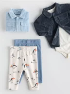 Komplety dla niemowląt - Reserved - Strukturalne spodnie 2 pack - niebieski - miniaturka - grafika 1