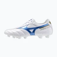 Piłka nożna - Buty piłkarskie męskie Mizuno Morelia II Club FG white/laser blue/gold WYSYŁKA W 24H 30 DNI NA ZWROT - miniaturka - grafika 1