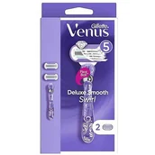 Maszynki do golenia i wkłady - Gillette maszynka do golenia Venus Deluxe Smooth Swirl 2 głowice - miniaturka - grafika 1