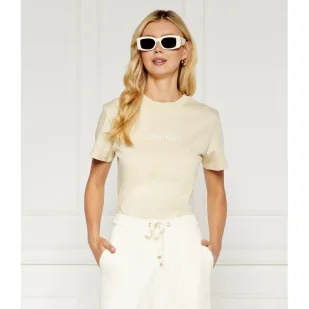 Calvin Klein T-shirt HERO LOGO | Regular Fit - Koszulki i topy damskie - miniaturka - grafika 1