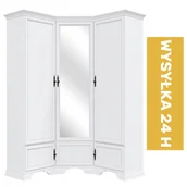 Szafy - Szafa Narożna Z Lustrem Biała Xxl Wersal  Wysyłka W 24 H - miniaturka - grafika 1