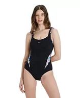 Stroje kąpielowe - ARENA Damski kostium kąpielowy typu Bodylift Carolina Strap Back jednoczęściowy, Black Multi, 44 - miniaturka - grafika 1