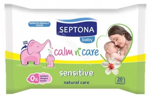 SEPTONA Septona baby chusteczki nawilżane dla dzieci Sensitive x 20 szt - Chusteczki nawilżane - miniaturka - grafika 1