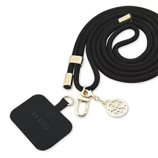 Guess GUOUCNMG4EK Universal CBDY Cord pasek czarny/black Nylon 4G Metal Charm - Etui i futerały do telefonów - miniaturka - grafika 1