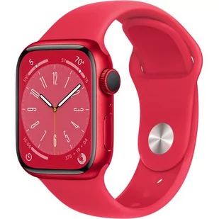 Apple Watch 8 41mm Czerwony z opaską sportową w kolorze czerwonym - Smartwatch - miniaturka - grafika 1