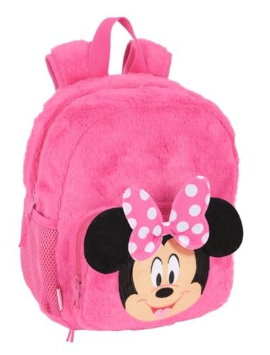 Safta MINNIE MOUSE - Plecak do przedszkola dostosowany do wózka, łatwy do czyszczenia, idealny dla dzieci w różnym wieku, wygodny i wszechstronny, jakość i wytrzymałość, 22 x 10 x 27 cm, Różowy kolor,