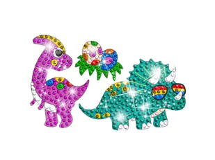 Haft Diamentowy Mozaika Diamentowa Naklejki DINOZAURY Zestaw 18 Naklejek - Rękodzieło - miniaturka - grafika 5